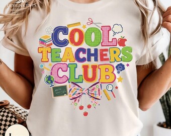 Camiseta Comfort Colors Cool Teachers Club, Camiseta Orgullo Docente, Camiseta Como una Profesora Pero Más Genial, Regalo Apreciable para Profesora, Grupo de Profesores