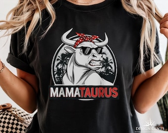 Camiseta MamaTAURUS para mamás toro / Camiseta retro con estampado de toro / Camiseta para padres toro / Camiseta para mamás Tauro / Viaje universal / Regalo para mamás Tauro / Camiseta Tauro