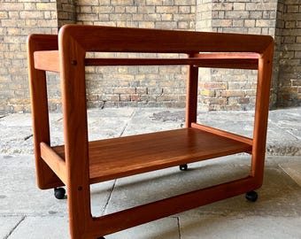 70's Mid Century Tarm Stole Og Møbelfabrik Danish Modern Teak Bar Cart Trolley