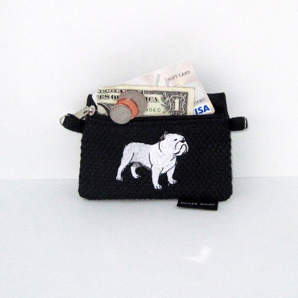 Porte monnaie blanc Bulldog anglais