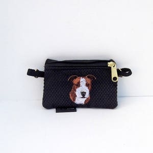 American Staffordshire Terrier, Amstaff Dog Coin Purse on Black image 1