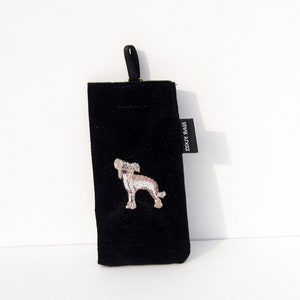 Chinese Crested Dog Eyeglass Case