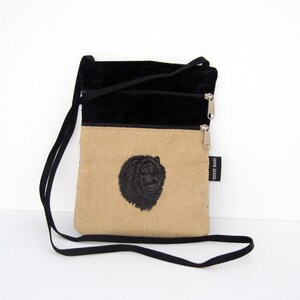 Black Chow Chow Dog Cross Body Flat Purse