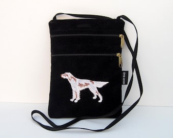 English Setter, Body, Red and White, Dog Cross Body Flat Purse