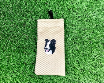 Border Collie Coin Purse, Border Collie 2 Zipper Pouch