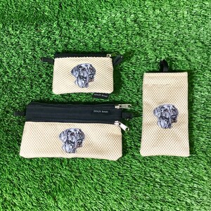 Bolsa de moedas Weimaraner, bolsa de 2 zíperes Weimaraner, estojo de óculos Weimaraner, conjunto de 3 peças para presente, bolsa de troca Weimaraner, cachorro Weimaraner, cachorro