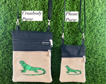 Iguana Crossbody Purse, Iguana Phone Purse, Iguana Coin Purse, Iguana Crossbody Bag, Iguana Purse, Iguana Small Purse, Iguana, Lizard