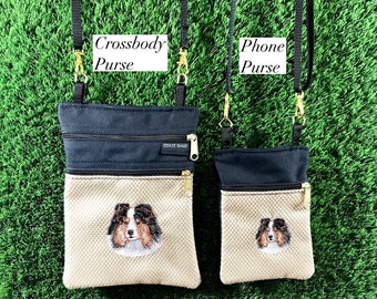 Shetland Sheepdog Crossbody Purse, Sheltie Phone Purse, Sheltie Coin Purse, Sheltie Crossbody Bag, Sheltie Small Purse, Shetland Sheepdog