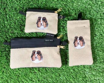 Shetland Sheepdog Coin Purse, Sheltie 2 Zipper Pouch, Sheltie Eyeglass Case, Gift Set, Sheltie Crossbody Bag, Sheltie, Shetland Sheepdog,Dog