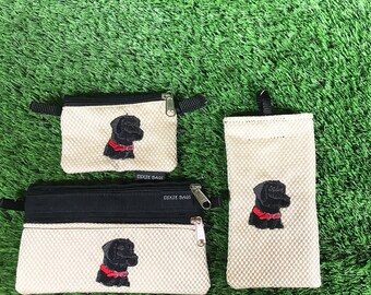 Black Labrador Retriever 2 Zipper Pouch, Black Labrador Retriever Eyeglass Case, Black Labrador Retriever Coin Purse, Black Labrador, Lab