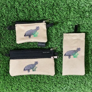 Monedero de moneda de manatí, manéateo 2 bolsa de cremallera, caja de gafas de manatí, conjunto de regalo de 3 piezas, bolso bandolera de manatí, bolso de cambio de manatí, manatí