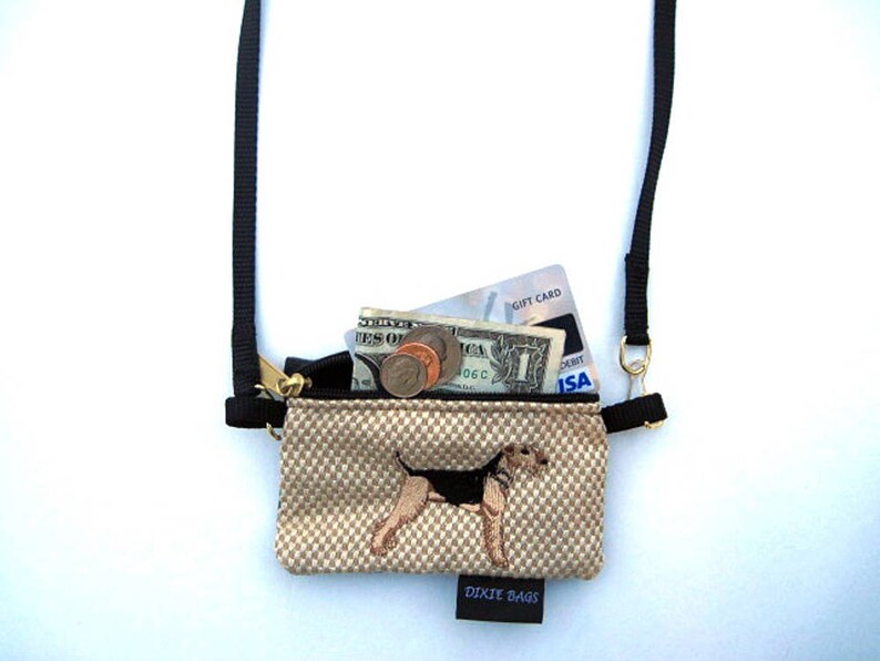 Full Body Airdale Dog Coin Purse with or without a strap or wristlet