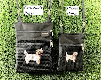 Cairn Terrier Crossbody Purse, Cairn Terrier Phone Purse, Cairn Terrier Coin Purse, Cairn Terrier, Cream Cairn Terrier,Wheaton Cairn Terrier