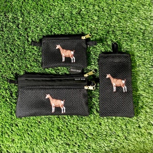 Toggenburg Goat Coin Purse, Goat 2 Zipper Pouch, Goat Eyeglass Case, 3 Piece Gift Set, Goat Crossbody Bag, Toggenburg Goat, Goat, Animal