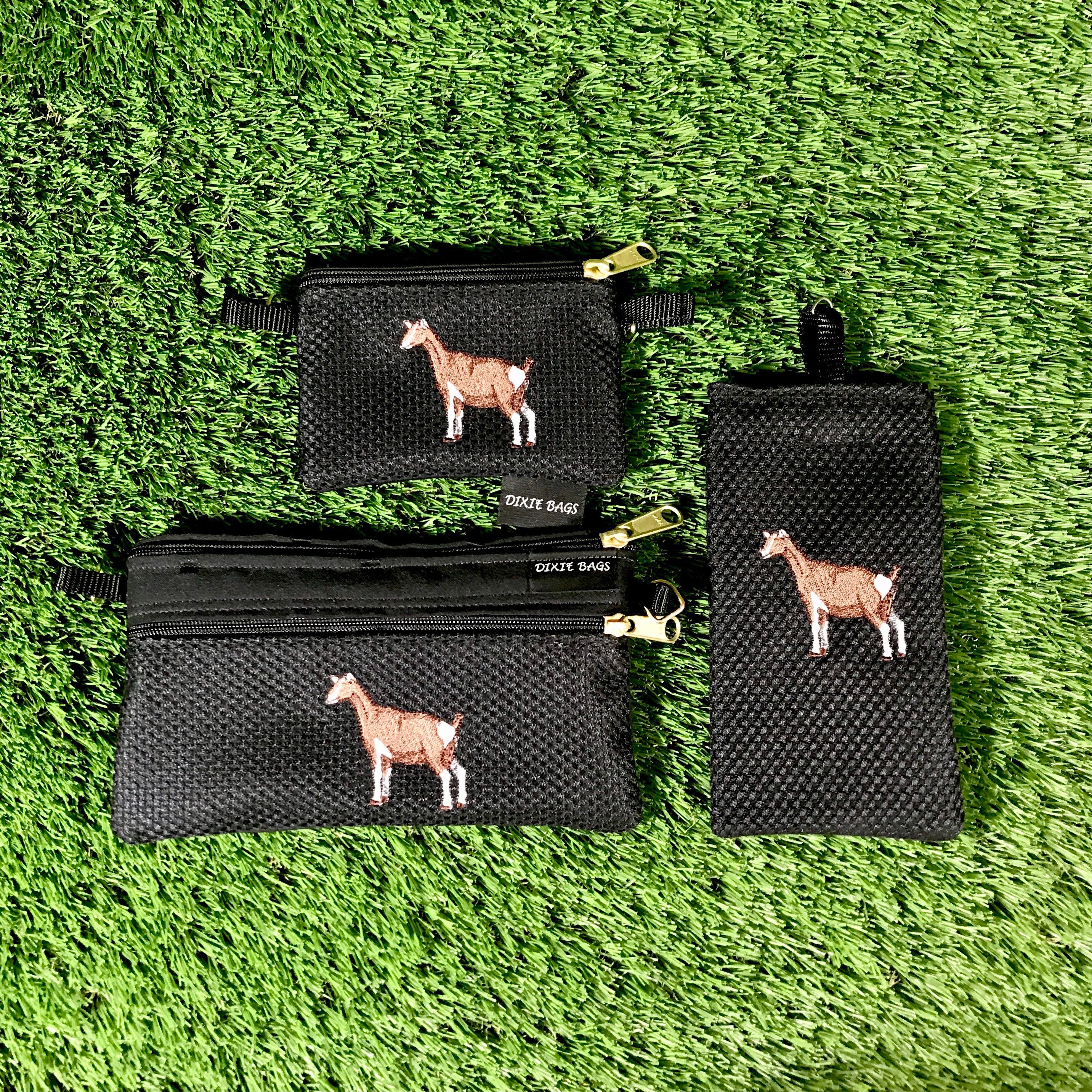Toggenburg Goat Coin Purse, Goat 2 Zipper Pouch, Goat Eyeglass