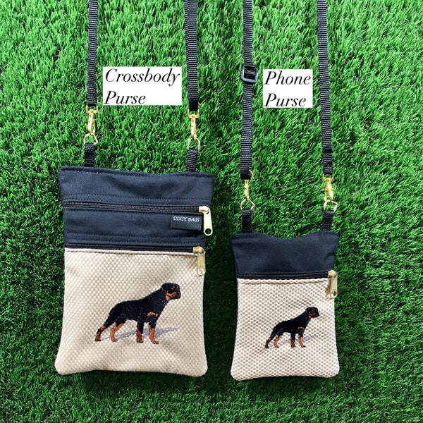 Rottweiler (cuerpo) Crossbody Purse, Rottweiler Phone Purse, Rottweiler Coin Purse, Rottweiler Crossbody Bag, Rottweiler Sling Purse