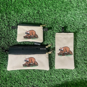 Raccoon Coin Purse, Raccoon 2 Zipper Pouch, Raccoon Eyeglass Case, 3 Piece Gift Set, Raccoon Crossbody Bag, Raccoon Change Purse, Raccoon