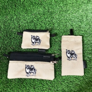 Long Hair Chihuahua Coin Purse, Chihuahua 2 Zipper Pouch, Chihuahua Eyeglass Case, 3 Piece Set, Long Hair Chihuahua, Chihuahua