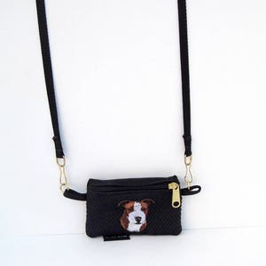 American Staffordshire Terrier, Amstaff Dog Coin Purse on Black image 4