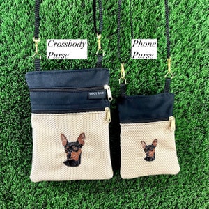 Min Pin Crossbody Purse, Min Pin Phone Purse, Min Pin Coin Purse, Min Pin Crossbody Bag, Min Pin Small Purse, Miniature Pinscher, Min Pin