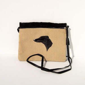 Greyhound, Black Greyhound Dog,  Mini Purse