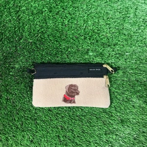 Bolsa de compartimiento De chocolate Labrador Retriever 2, Caja de doble gafas de laboratorio de chocolate, Cartera de laboratorio de chocolate, Labrador Retrievers