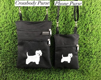West Highland Terrier Crossbody Geldbörse, Westie Telefon Geldbörse, Westie Geldbörse, Westie Crossbody Tasche, West Highland Terrier, Westie