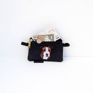 American Staffordshire Terrier, Amstaff Dog Coin Purse on Black image 2