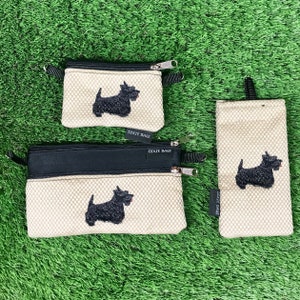 Scottish Terrier Coin Purse, Scottish Terrier 2 Zipper Pouch, Scotty Eyeglass Case, 3 Piece Gift Set, Scotty Crossbody Bag, Scotty