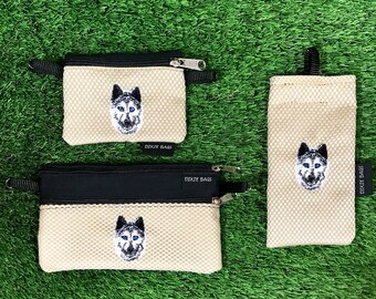 Husky with Yellow Sunglass Womens Canvas Coin Purse Mini Change Wallet Pouch-Card Holder Phone Wallet Storage Bag,Pencil Pen Case Husky with Yellow Sunglass Womens Canvas Coin Purse Mini Change Wallet Pouch-Card Holder Phone Wallet Storage Bag,Pencil Pen Case