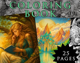 Fantasy & Mythical Adult Coloring Book
