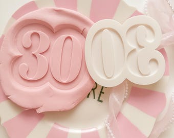 30 number - Cookie Stamp & Cutter STL FILE