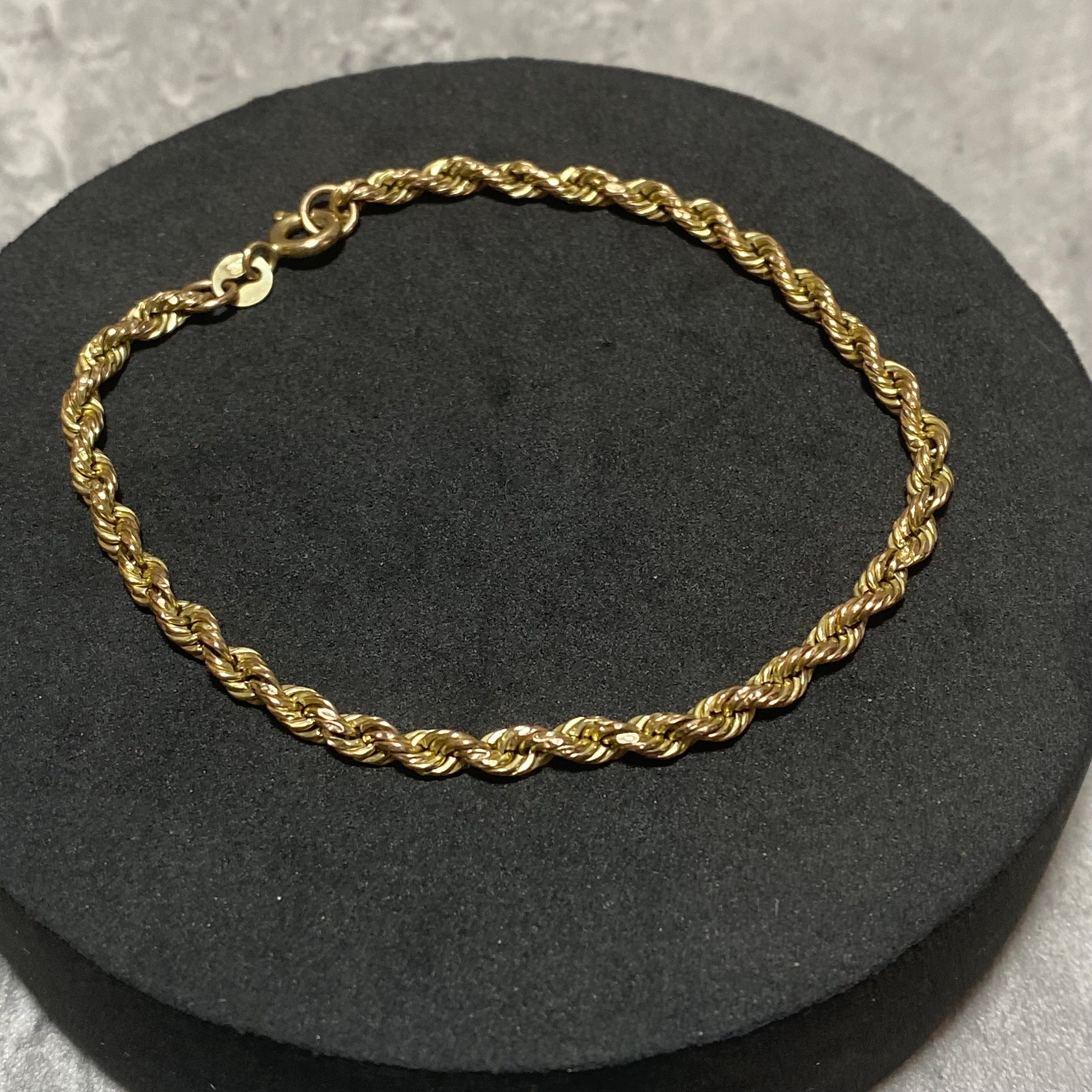 Star Lot : A good quality 9 carat gold plated rope twist bracelet, with a  weight of 14.47 grams.