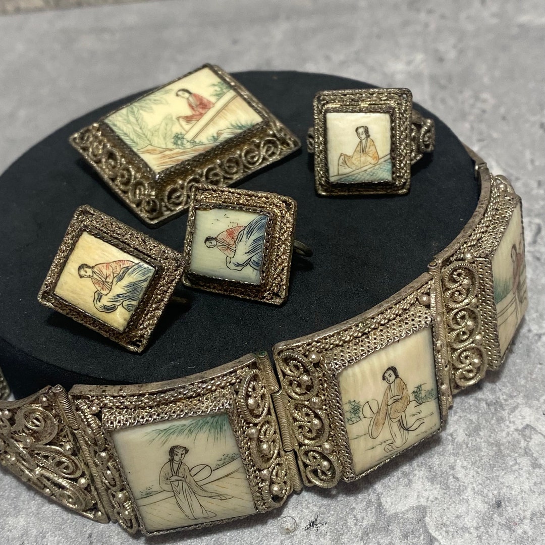 Vintage British Silver Bangle Bracelet イギリス ヴィンテージ