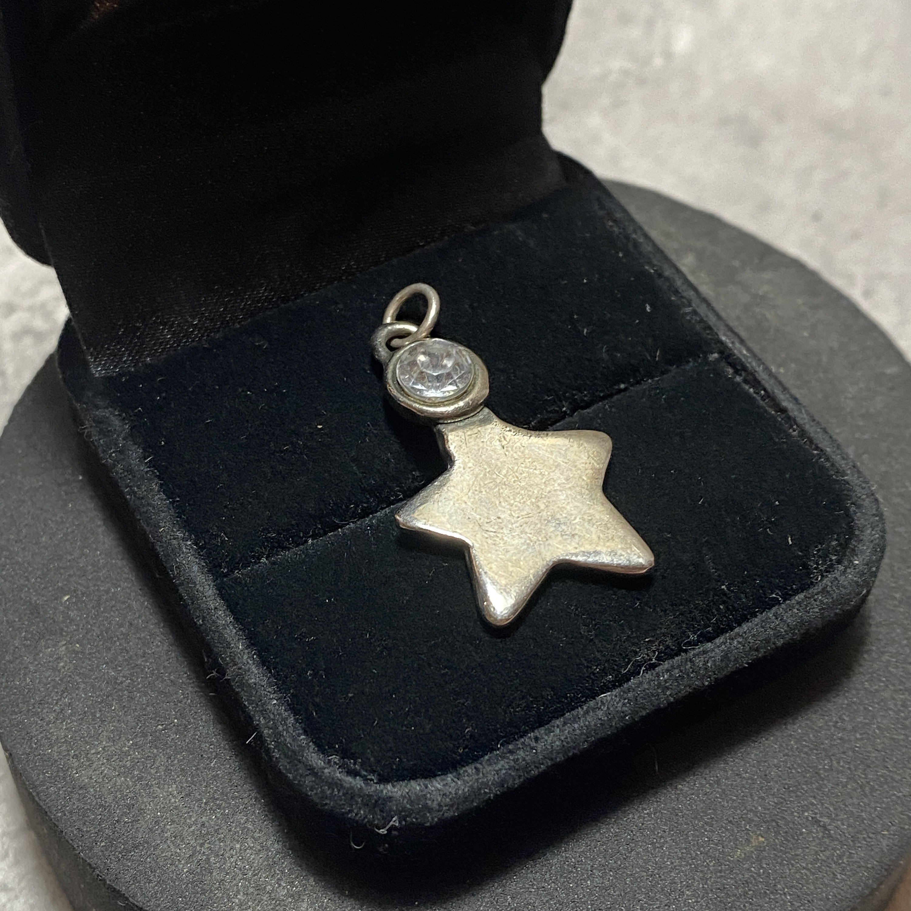 VINTAGE 90s Kookai Star Pendant for Necklace Sparkly Silver Tone