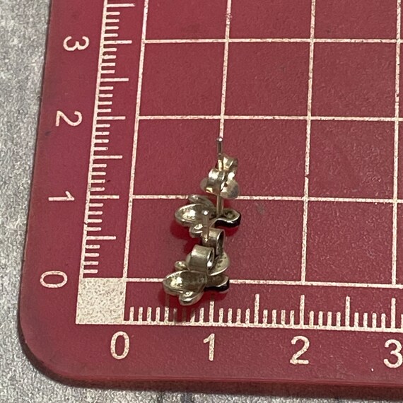 STERLING SILVER Tiny Enamel Bumble Bee Stud Earri… - image 7