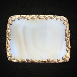 Spilla rettangolare antica edoardiana in agata con cornice Pinchbeck vintage