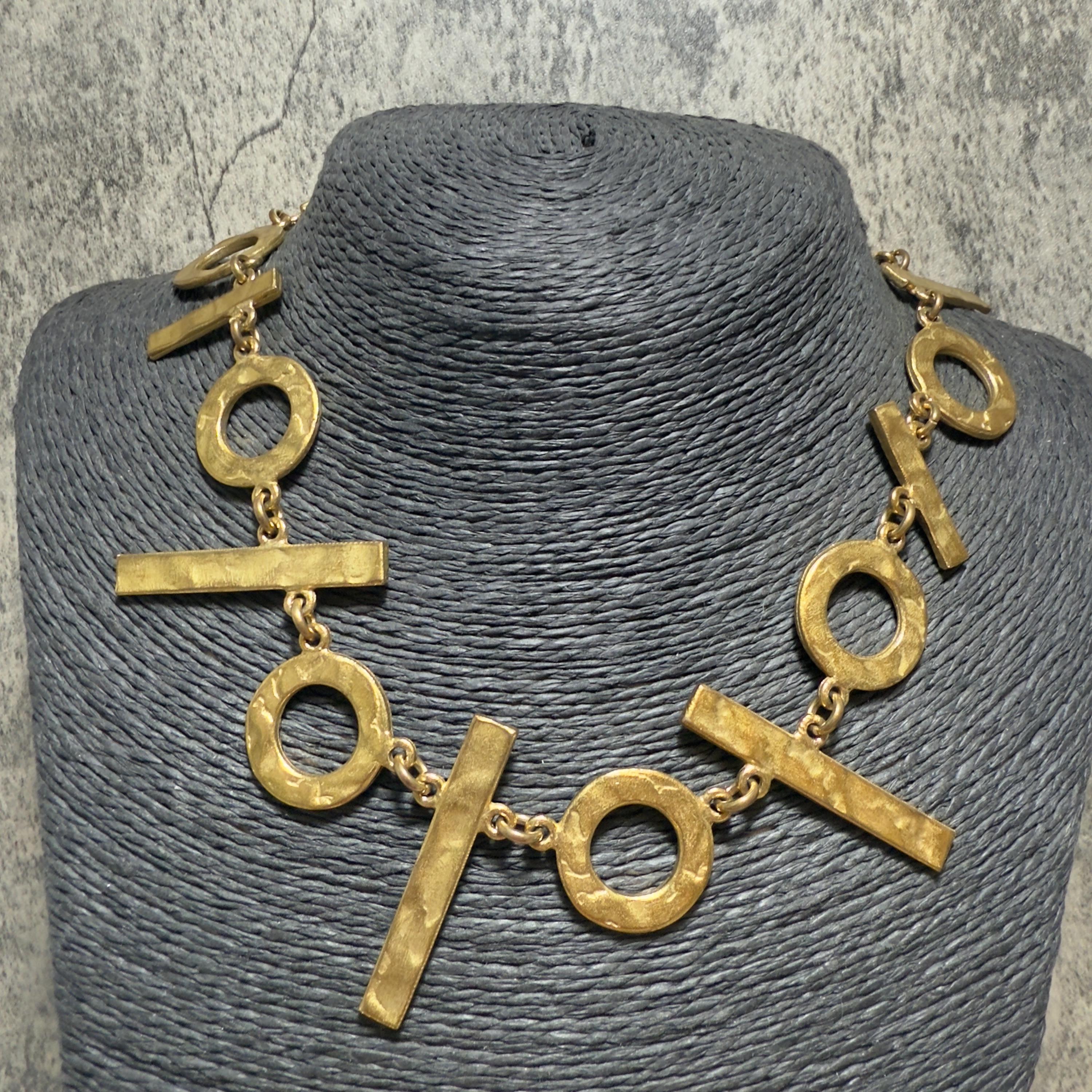 Ceinture Brutaliste Plaquée Or Biche De Bere - Longueur 110 Cm - Neuve Sans Emballage