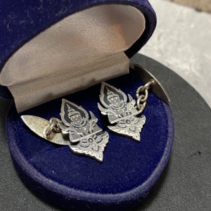 Boutons de manchette déesse thaïlandaise en argent sterling 925, bijoux pour hommes, argent du Siam, mariage élégant vintage