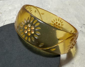 VINTAGE Rolled Gold/Gold Filled Belt Bangle Thin Cuff