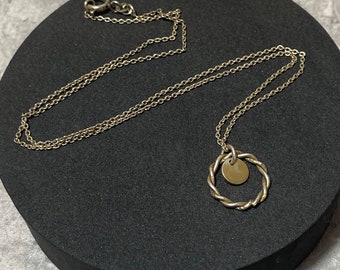 Ciondolo di San Cristoforo in argento sterling largo 15 mm