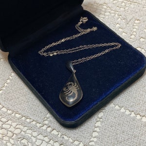 STERLING SILVER Siam Lobster Pendant Necklace 925 Chain Thailand Thai Crab Crustacean Beach Tourist Souvenir Retro Vintage Layering