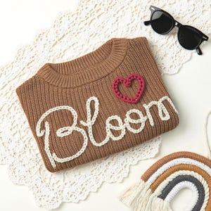 Toddler Sweater with Name,Name Sweater Baby Boy, Custom Baby Girl Sweater,Embroidered Newborn Sweater, Personalized Baby Jumper, Baby Gift