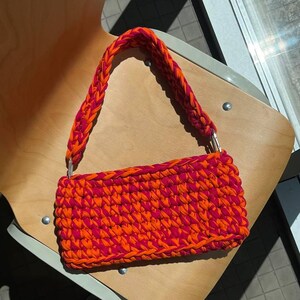 Handmade crochet shoulder bag