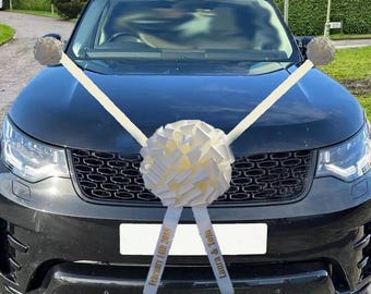 Prom Car Bow, Giant Car bow, extra large Bow Personalized tails Big Bow for Car, Huge Bow, wedding Car bow