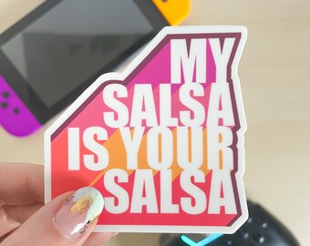 My Salsa Is Your Salsa Sticker, ACNH, Animal Crossing, Zucker, Octopus, Funny Quotes, Video Games