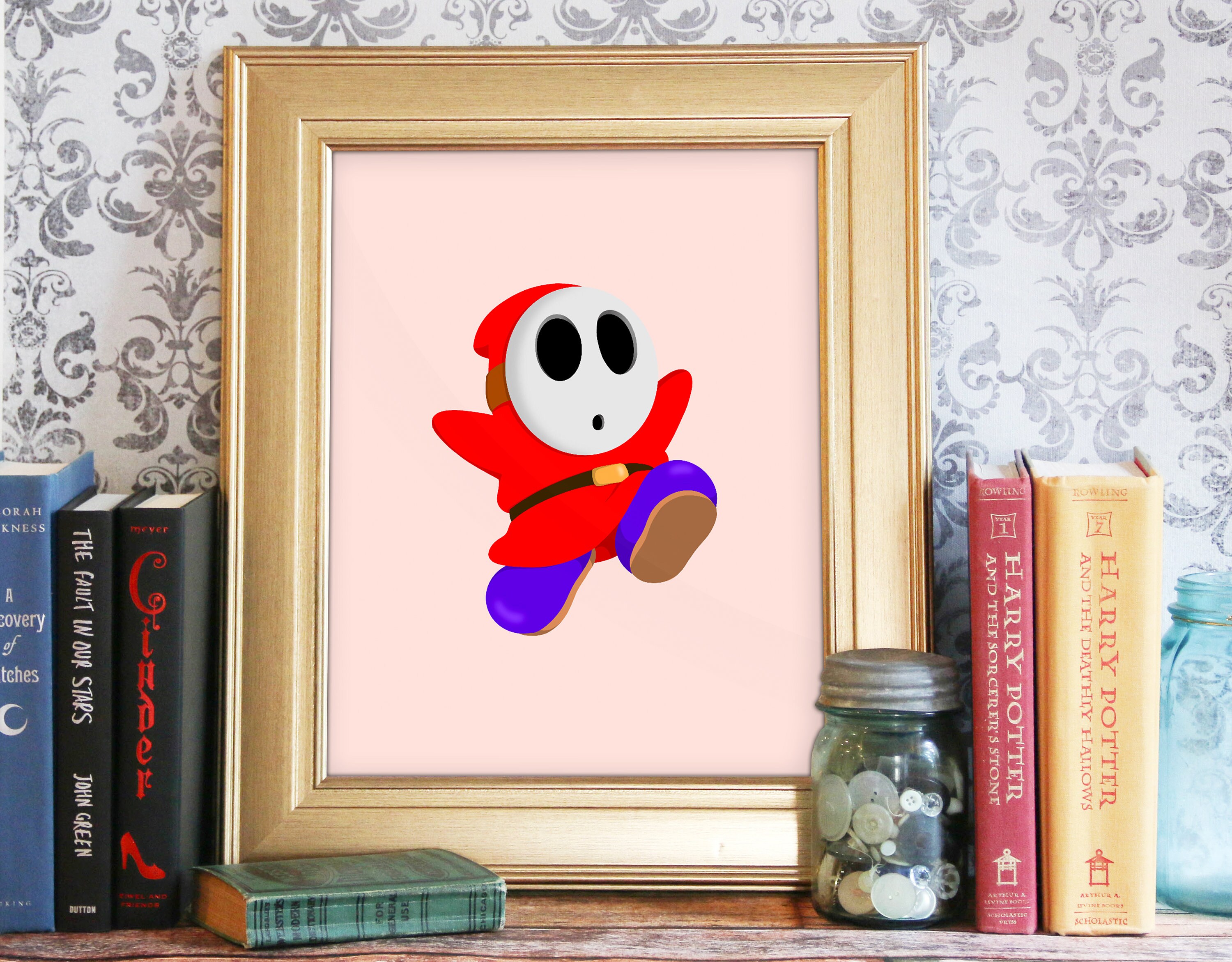 Shy Guy Print Nintendo Mario Bros Printable Nintendo Art | Etsy