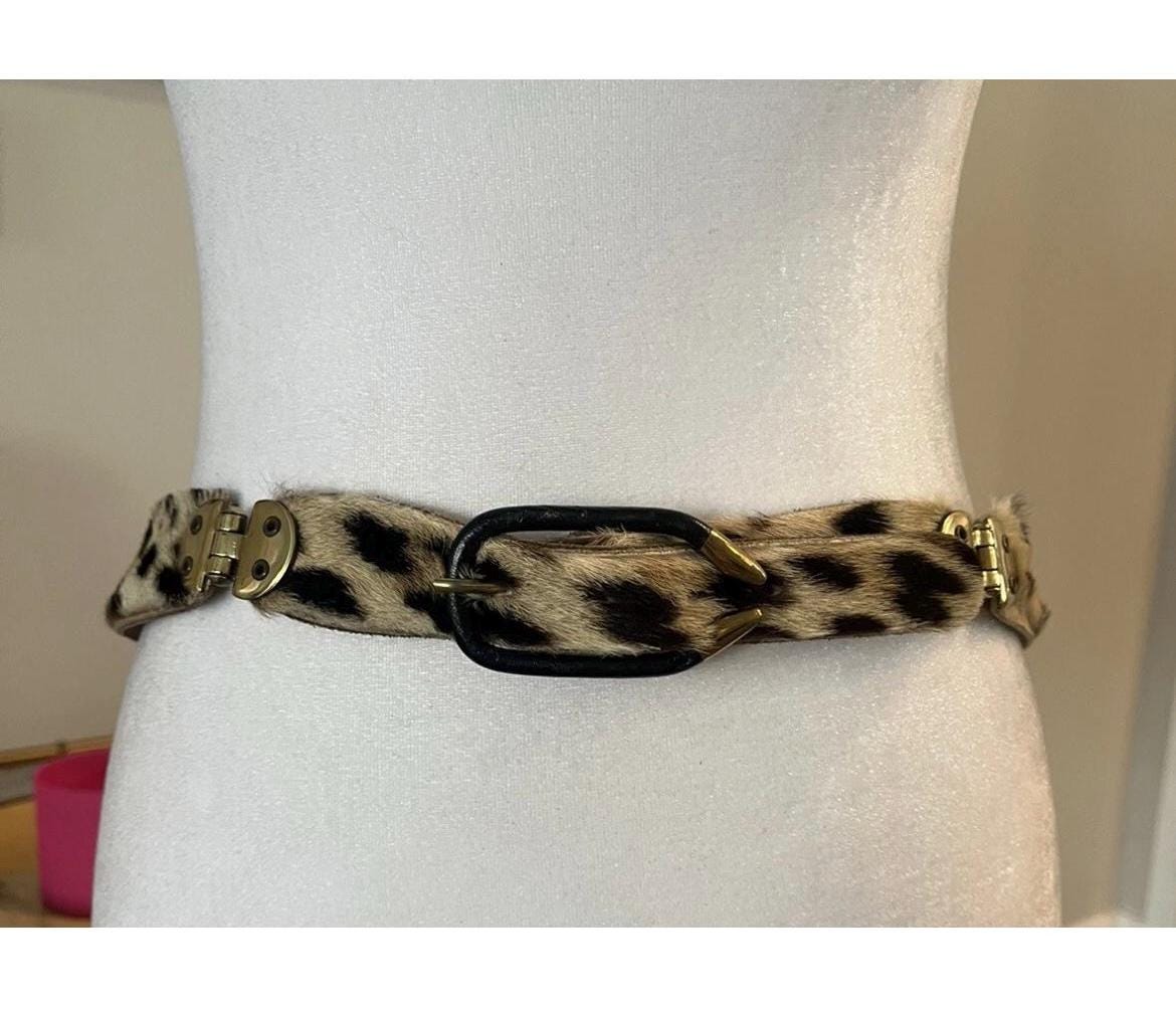 Leopard fur belt - Etsy 日本