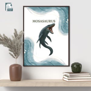 Retro Dino Art | Vintage Jurassic Poster for Kids Room | Nursery Decor Printable | Instant Download | A2 A3 A4 Sizes