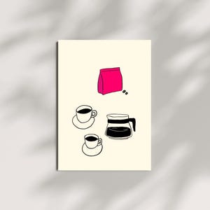 Carte de voeux Coffee Date A6 - Parfaite pour les amis, les mots d'amour et juste parce que